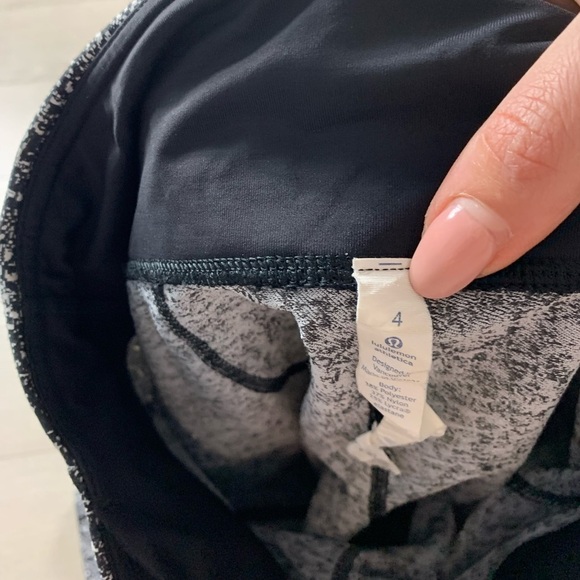 Lululemon Pace Rival Crop Power Luxtreme Suited Jacquard Black White / Black - Picture 10 of 16